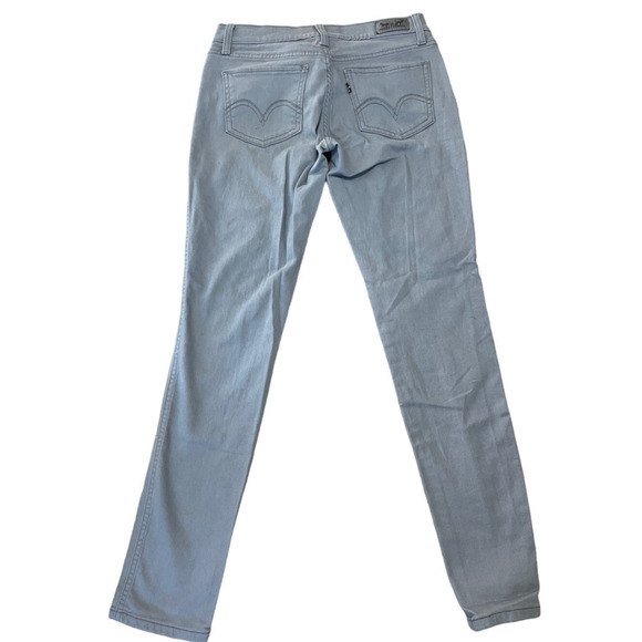 Levi's 524 Too Superlow Skinny Gray Jeans Stud Front Pockets 28x30 Biker Grunge - Picture 2 of 13